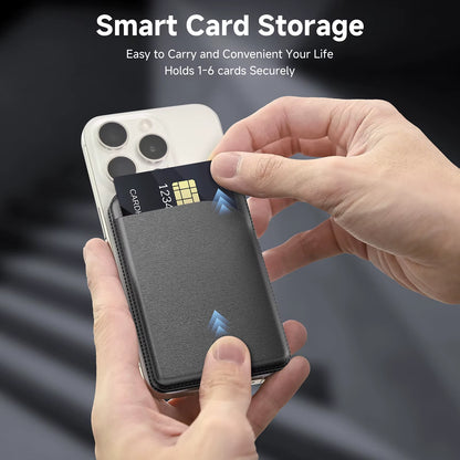 Magnetic Wallet Phone Stand for Iphone17 16 15 14 Lightweight Magsafe Phone Card Stand Leather Magnetic Card Holder