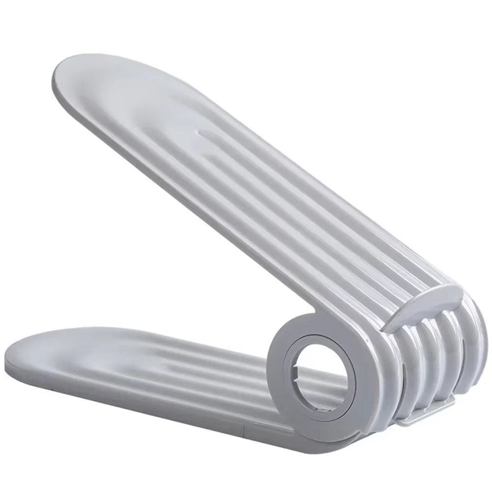 Shoe Slots Organizer, Adjustable Stacker Storage Space Saver, Double Deck Holder for Closet Organization Shoes Racks