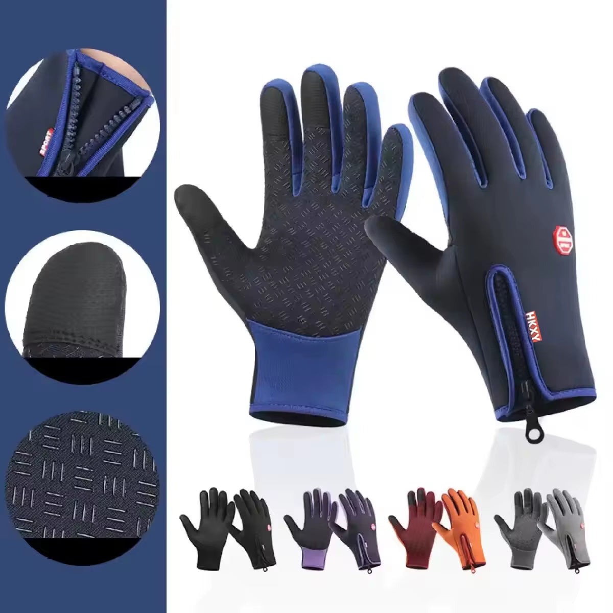 Touchscreen Warm Gloves Outdoor Cycling Driving Motorcycle Waterproof Cold Gloves Windproof Non-Slip Womens Men Winter Ski Glove