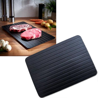1Pcs Aluminum Alloy Rapid Defrosting Tray Quick Thawing Cold Steak Fish Fruit Meat Food Defrosting Board Household Kitchen Tools