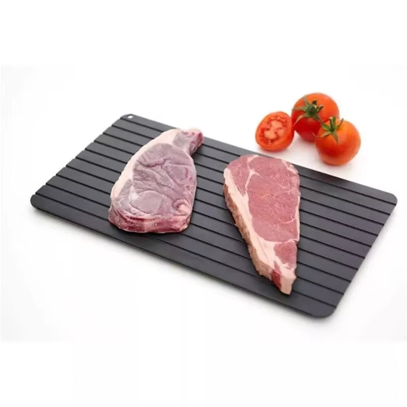 1Pcs Aluminum Alloy Rapid Defrosting Tray Quick Thawing Cold Steak Fish Fruit Meat Food Defrosting Board Household Kitchen Tools