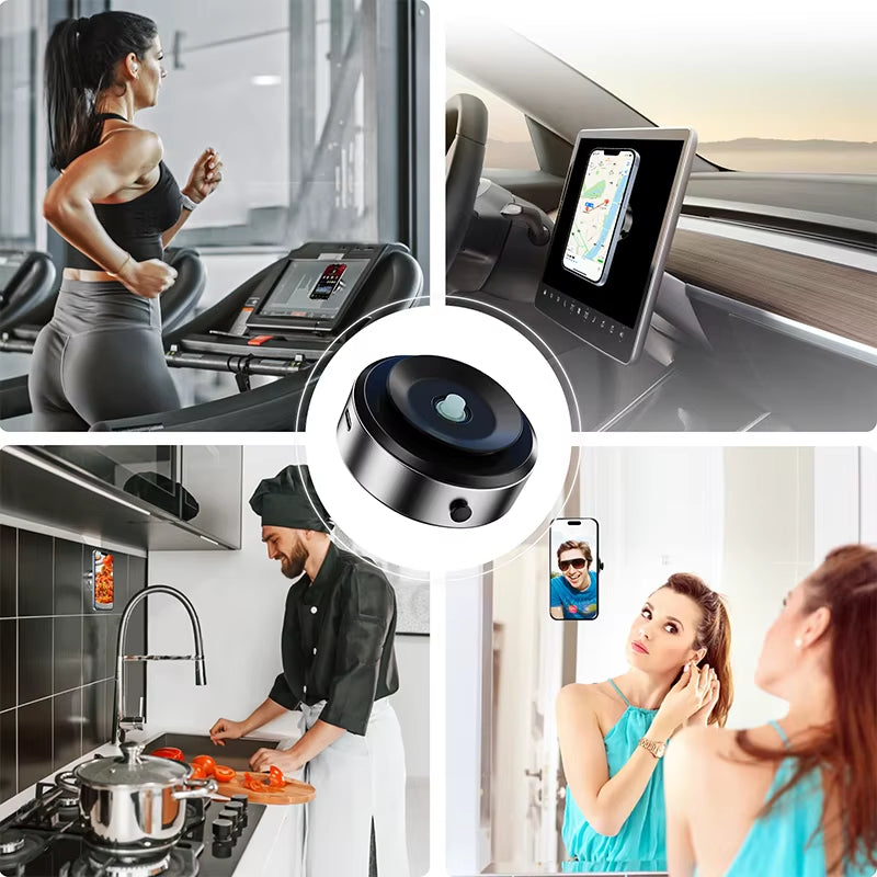 Car Mount Mobile Phone Holder Magnetic Black Technology Universal Adsorption Bracket for Iphone Samsung Vacuum Adsorption Stable