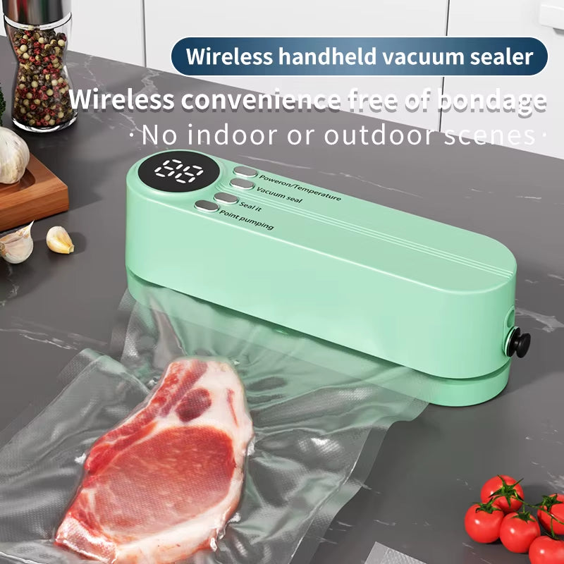 Charging Mini Wireless Fully Automatic Vacuum Sealing Machine Household Small Portable Food Packaging Plastic Sealing Machine