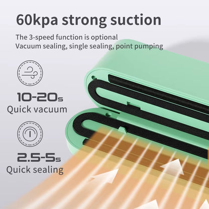 Charging Mini Wireless Fully Automatic Vacuum Sealing Machine Household Small Portable Food Packaging Plastic Sealing Machine